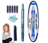 Retractable Fountain Pen for Writing - Ink Fountain Pen for Writing, Stationary Accessories with Smooth Tip | Text Highlighting, Journaling, Doodling, Sketching Lettering