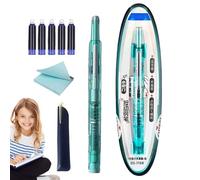 Retractable Fountaining Pen,Fine Nib Blue Ink Pen - Smooth Nib No Leaking Calligraphy Tool for Sketching Graffiti Lettering Text Highlighting Doodling Journaling