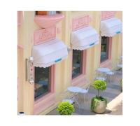 Retractable French Curved Awning for Doors & Windows Customizable Outdoor Telescopic Canopy Stylish White Canopy Perfect for Gardens Size: 90x30x30cm