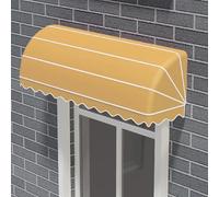 Retractable French Curved Awning, Manual Patio Canopy, UV Protection, Outdoor Sunshade for Garden, Terrace, Veranda, Café - Waterproof Folding Roof Cover (Gelb 190 x 60 x 60 cm)