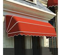Retractable French Curved Awning, Rain & Snow Protection, Outdoor Door/Window Canopy, Foldable Sunshade for Café, Restaurant, Street Business, Weather-Resistant