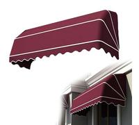 Retractable French Curved Awning, Waterproof Foldable Patio Canopy for Door/Window, 100-150cm, Ideal for Home, Balcony, Terrace, Café - Rain Protection (110x60x60cm)