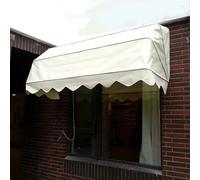 Retractable French Curved Door Canopy - Waterproof Foldable Polyester Awning for Home Patio, Balcony & Café - Outdoor Rain Protection & Sunshade Solution