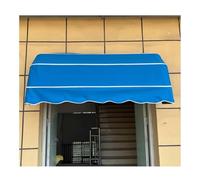 Retractable French Curved Patio Awning - Foldable Polyester Sturdy Galvanized Aluminum Frame - Perfect for Garden & Porch Stylish Blue 60x60x60CM