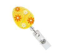 Retractable Funny Badge Holder with Rotating, Sunflower Colour | Retractable Card Holder with Rotating Clip for Nurse Use, Funny Badge Holder for Nurses, Doctors, Teachers