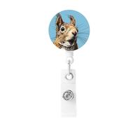 Retractable Funny Squirrel Badge Holder, Retractable Badge Reel Clips and Id Card Holder, Suit for Offices, Teachers, Students, Nurses.