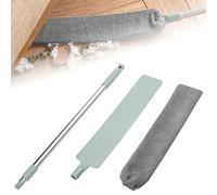 Retractable Gap Dust Cleaner Brush, Long Handle Telescoping Flat Brush Feather Flexible Cleaning Tool Microfiber Hand Duster for Home Bedroom Kitchen Gap Dust Cleaner (Green)
