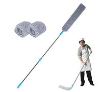 Retractable Gap Dust Cleaning Brush, Dust Cleaner with 61.5 inches Telescoping Long Handle, Flat Gap Dust Brush, Microfibre Gap Duster for Under Furniture Couch, Fridge, Bedroom Kitchen Car Cleaning