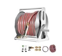 Retractable Garden Hose Holder with Handle & Wall Bracket - Easy Install, Durable, Space-Saving Solution for Yard & Farm Watering Needs