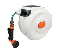Retractable Garden Hose Reel High Pressure Washer Car Wash Electric Water Air Drum Automatic Telescopic Coil Device Convenience Within Reach(30M)