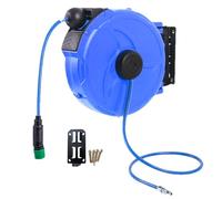 Retractable Garden Hose Reel Wall Mount Bracket 12m Hose with Swivel Wall Bracket for Garden Garage Home Outdoor Watering