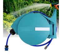 Retractable Garden Hose Reel, Wall Mounted, Auto Lock & Rewind, 15/20m Hose Pipe for Garden Watering and Car Wash