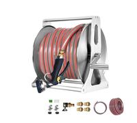 Retractable Garden Hose Reel with Handle & Wall Bracket - Ideal for Easy Yard, Farm, and Garden Use, Durable and Space-Saving Solution for Hose Storage