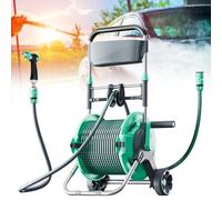 Retractable Garden Hose ReelWall Mounted Auto Reel with 10m/15m/20m/25m/30m/40m/50m Large Rollers Storage Buckle & Box Automatic Drainage System