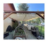 Retractable Garden Pergola Shade Cover - Wave Canopy Sa for Outdoor Patio & Backyard Adjustable Slide Wire Replacement (1.3x4m) - Perfect for Sun Protection