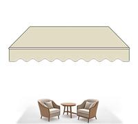 Retractable Garden Sun Canopy 5x1.5m/5x2m/5x2.5m - Manual Patio Awning for Courtyard Balcony & Restaurant - UV Protection Outdoor Shade for Cafe & Deck