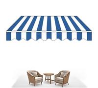 Retractable Garden Sun Canopy 5x1.5m/5x2m/5x2.5m - Manual UV Protection Awning for Patio Balcony Café Restaurant Outdoor Shade Waterproof Telescreen