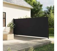 Retractable Garden Sun & Wind Protector Fence Panels - UV-Resistant Black 180 x 600 cm - Ideal for Balcony Patio and Outdoor Privacy Solutions