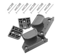 Retractable Gate Mounting Hardware Kit with Perforated Accessories | Plastic Repair Supplies for Doorways, Hallways and Stair Banisters, Includes Brackets, Latches, Screws and Expansion Fixings