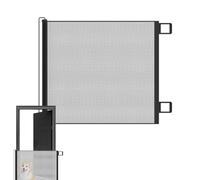 Retractable Gate, Secure Mesh Pet Safety Gate, No Drilling Retractable Kids Gates, Child & Dog Stair Gates, Space Saving Child Safety Barrier, Easy to Install, for Doorways Stairs Hallways