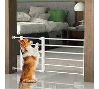 Retractable Gate White Safety Gate, Narrow To Extra Wide Pet Stair Gate for Doorways Stairways & Hallways (Color : Height 24CM, Size : Length 75-135cm)