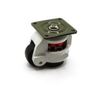 Retractable GD-60F Leveling Machine Casters - Heavy-Duty Plate Wheels Set of 2 Adjustable Height Smooth Mobility for Furniture & Equipment