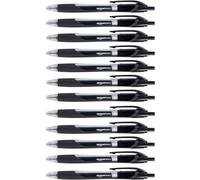 Retractable Gel Ink Pens - Fine Point, Black, 12-Pack