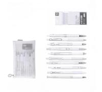 Retractable Gel Pen Set with Mesh Pouch 0.5mm Writing Pens for Study Notes Daily Work Records Journals and Practice Study Pen Set Gel Pens Note Taking Daily Writing Exam Practice Stationery Pouch Desk