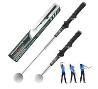 Retractable Golf Swing Trainer,Warm-Up Golf Training Aid,Golf Grip Trainer,Right-Handed Strength & Tempo Training for Chipping Hitting,Golf Accessories for Men (Right Handed-Black)