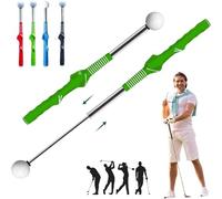 Retractable Golf Swing Training Aid,Golf Grip Trainer with Instant Feedback,Strength & Tempo Training,for Right & Left-Handed