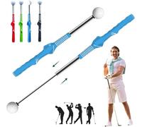 Retractable Golf Swing Training Aid,Golf Grip Trainer with Instant Feedback,Strength & Tempo Training,for Right & Left-Handed