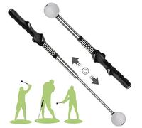Retractable Golf Training Aids, Golf Grip Training Aid, Golf Swing Trainer, Professional Golf Tempo & Grip Strength Practice Stick, Chipping Hitting Training Aid for Beginner, Warm-up, Indoor Practice