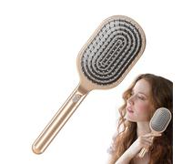 Retractable Hair Brush, Air Cushion Massage Brush with Retractable Bristles, Self-Cleaning Massage Comb for Women Girls, Portable Hair Brush for Thick Hair, Long Hair