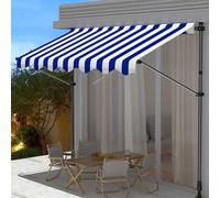 Retractable Hand Crank Awning with Handle, 98.4in Folding for Windows & Doors, Easy One-Person Operation Outdoor Canopy for Garden & Patio