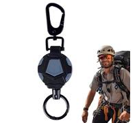 Retractable Heavy Duty Metal Retractable Key Ring | Quick Release Device for Safety Cards Lightweight Tools School Outdoor Fishing Daily Travel