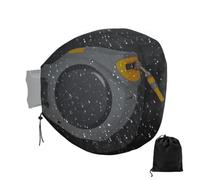 Retractable Hose Cover - Polyurethane Roll Protector, Tube Cover, Weatherproof Sun Protection Equipment for the Garden, Black Silver Coated Textile Shielding Accessory