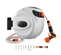 VEVOR Retractable Hose Reel Water Hose Reel 82'x1/2" 180° Swivel Wall-Mounted