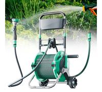 Retractable Hose,Wall Mounted Retractable Garden Hose Reel,Large Rollers,10m/15m/20m/25m/30m/40m/50m,with Storage Buckle (15m)