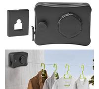 Retractable Indoor Clothesline, 16.7ft Stainless Steel Wall Laundry Line for Indoor and Outdoor Use