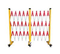 Retractable Industrial Ber Fence with Wheels, Foldable Safe Gate for Parking Lot (Red, 1.2x6m/3.9x19.7ft) - Portable Traffic Control Solut