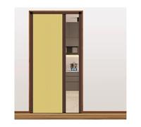 Retractable Interior Accordion Partition Door, Custom Size Cellular Fabric Foldable Divider, Easy Install Room Separator for Rental Apartment Layout(Yellow,72.6x204CM)