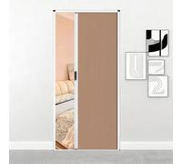 Retractable Interior Folding Door, 75 79 83 87 90 94 in Tall Push-Pull Honeycomb Folding Doors with Aluminum Frame Customize Room Divider No Drilling Concertina Door(Brown,135x220cm/53.1x87in)
