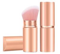 Retractable Kabuki Makeup Brush, Angled Travel Powder Blush Brush