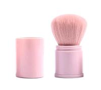 Retractable Kabuki-Makeup Brush, Travel Face Brush, Portable Powder with Cover for Bronzer, Buffing, Highlighter Travel Retractable Angled Holder