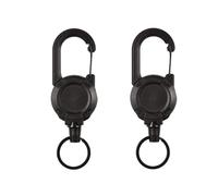 Retractable Key Chains Set of 2 - Durable Key-Chains with Secure Clip-On Design for Keys, Badges, and ID Cards