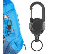 Retractable Key Ring - High Performance Carabiner Badge, Durable Steel Cable Clip | Secure Belt Attachment, Extendable Key Roll, Compact Work Tool, Pull The Key