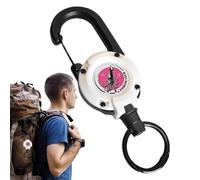 Retractable Key Ring - Key Chain Extension, Key Chain with Automatic Rewind | Holder Key Ring with Retractable Steel Strap, Easy to Carry Recoil