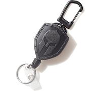 Retractable Key Ring Key Retractable Keychain, Badge Holder Retractable Clip， Retractable Carabiner (Steel Cable 1pc)