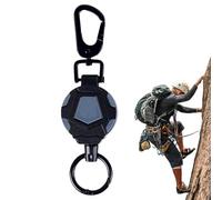 Retractable Key Rings, Heavy Duty Metal Retractable Key Rings | Quick Release Device for Security School ID Cards Work Permits Small