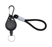 Retractable Keychain Badge Holder with Telescopic ID Card | Reel and Outdoor Waist Belt Clip, for durable Nylon Steel Wire Lanyard for Camping Hiking Commuting Office Use, Secure